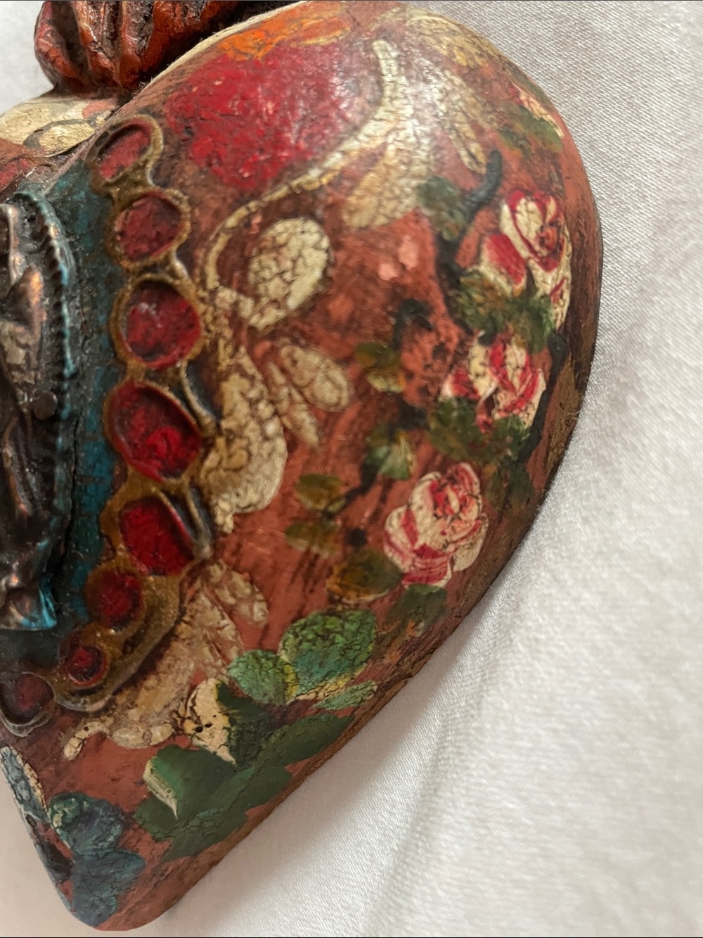 Mexican Sacred Heart  religious art - Picture 8 of 13
